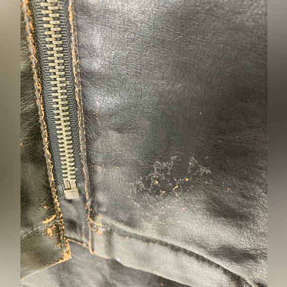 Vintage Men’s Brown Bomber Jacket w Cream Sides and Stripes on Sleeves, Large - Picture 15 of 15